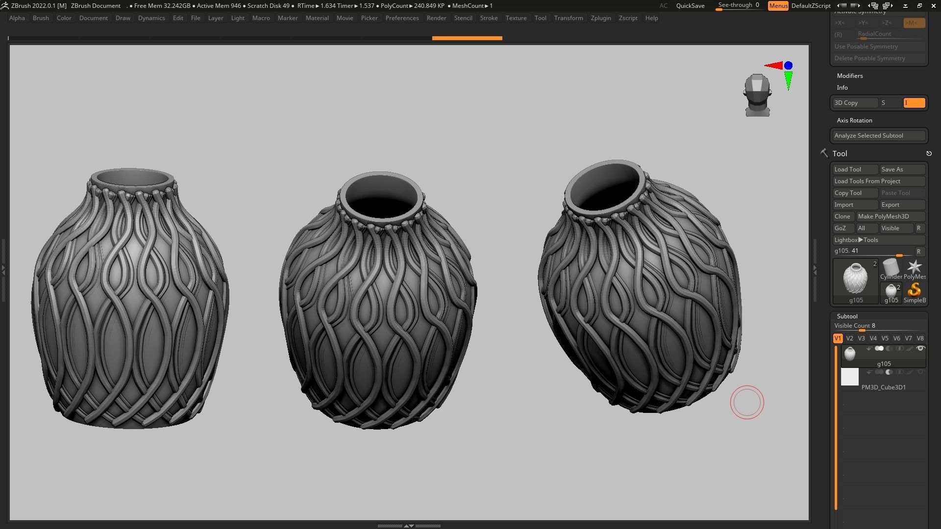 pot g105 3D print model 3D print model_7