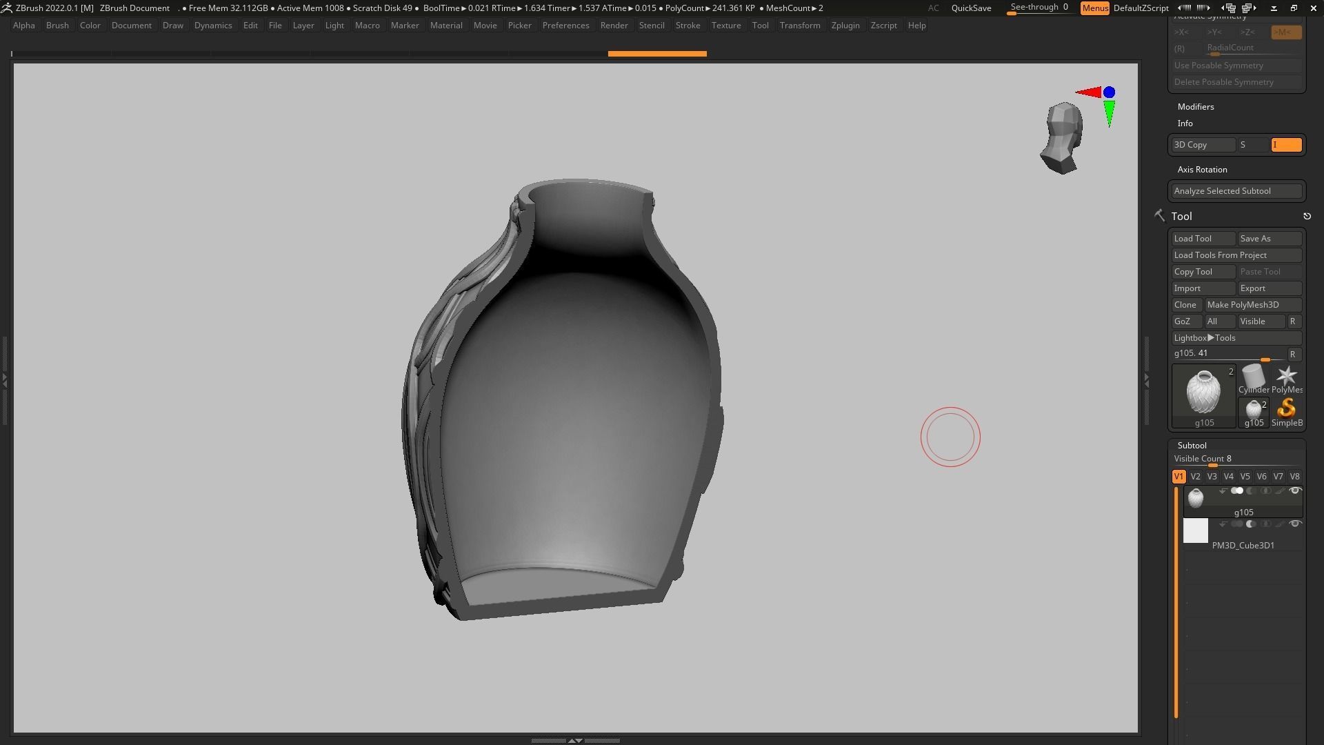 pot g105 3D print model 3D print model_10