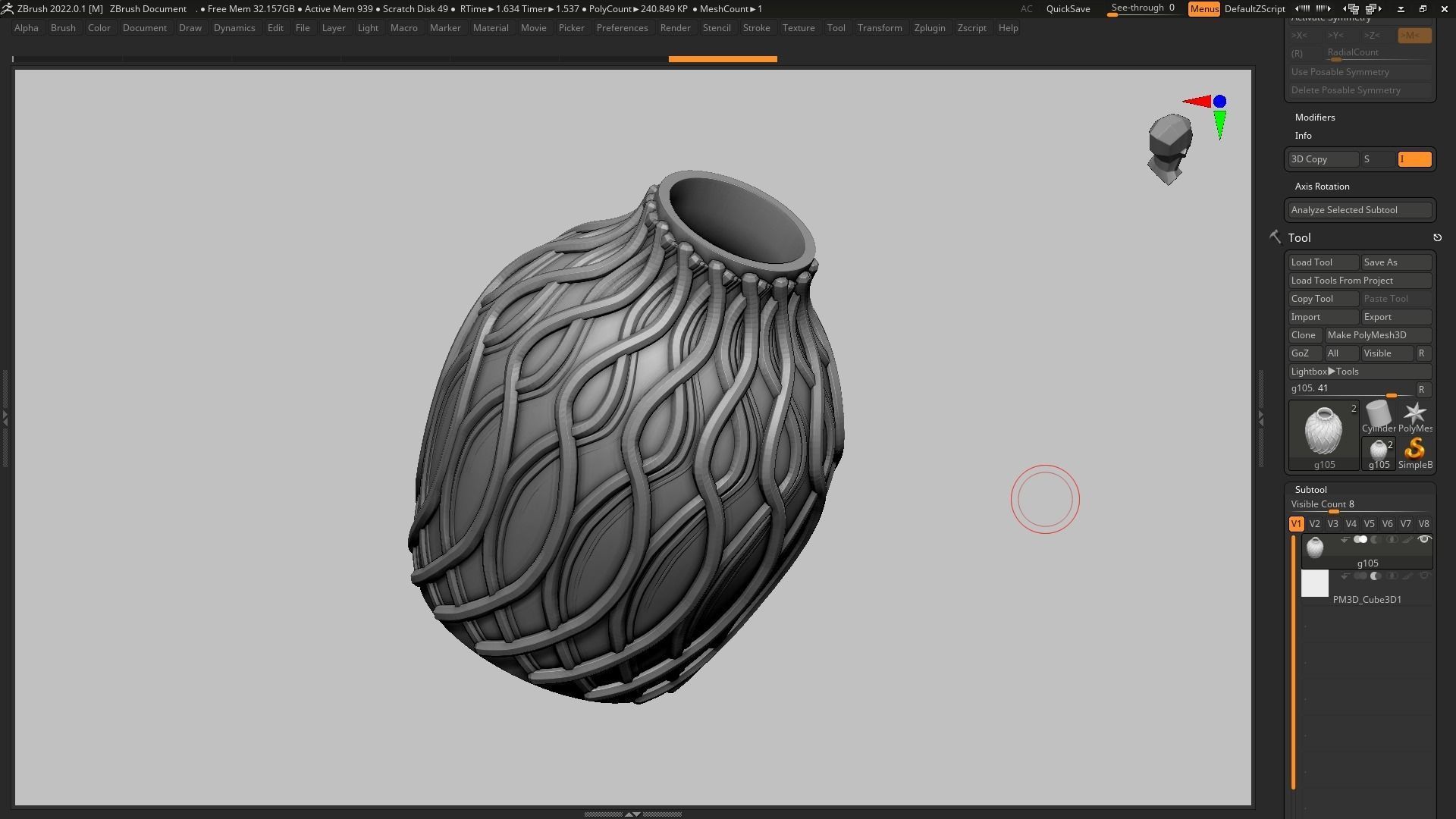pot g105 3D print model 3D print model_3