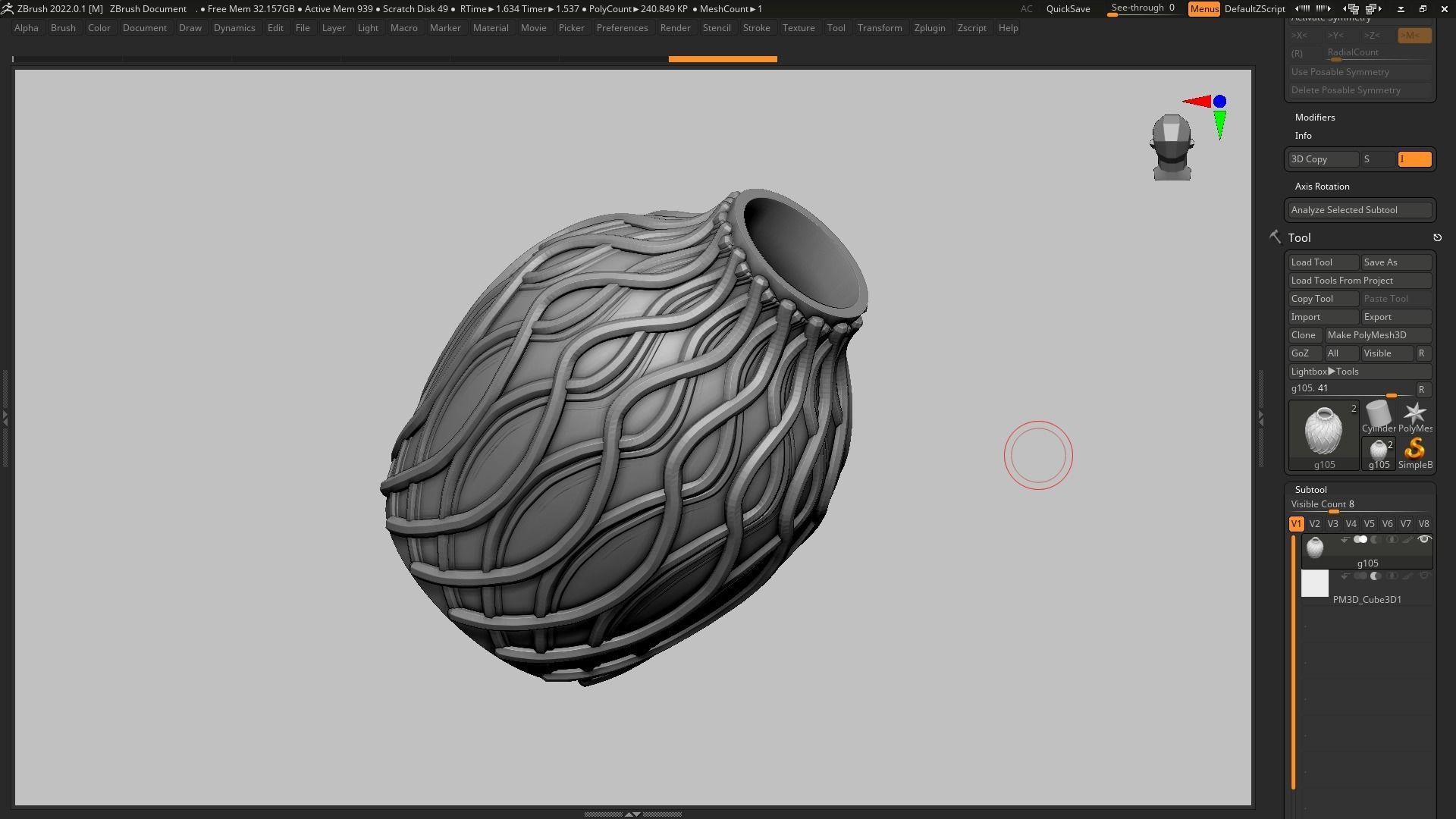 pot g105 3D print model 3D print model_4