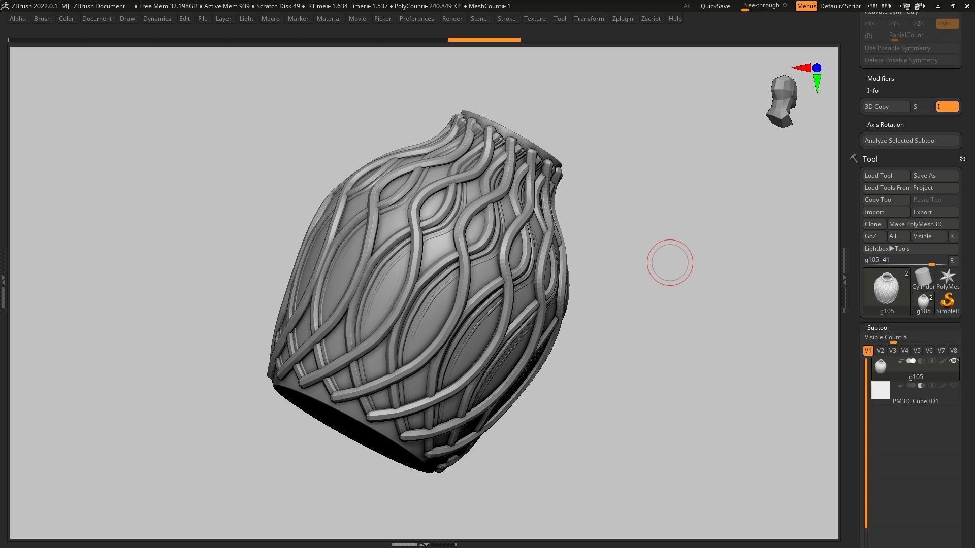 pot g105 3D print model 3D print model_5