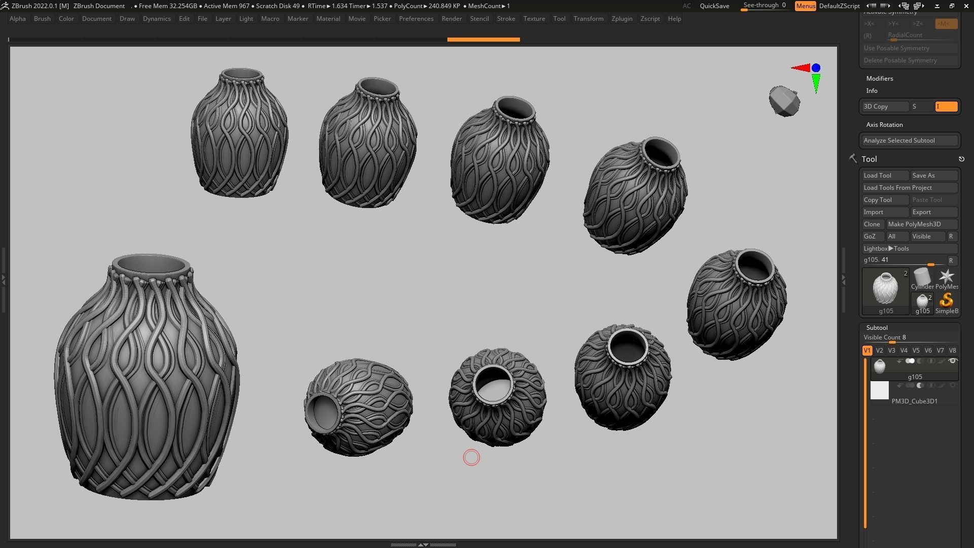 pot g105 3D print model 3D print model_8