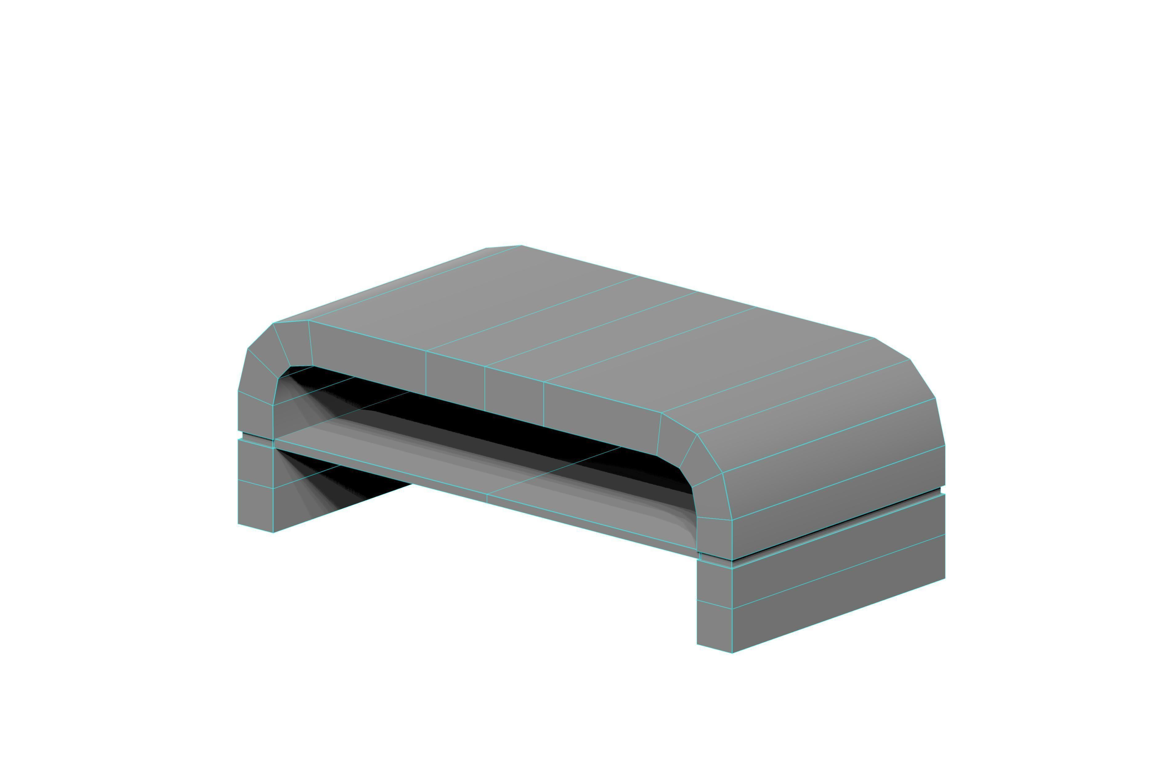 VN8 wooden coffee table Low-poly 3D model_6