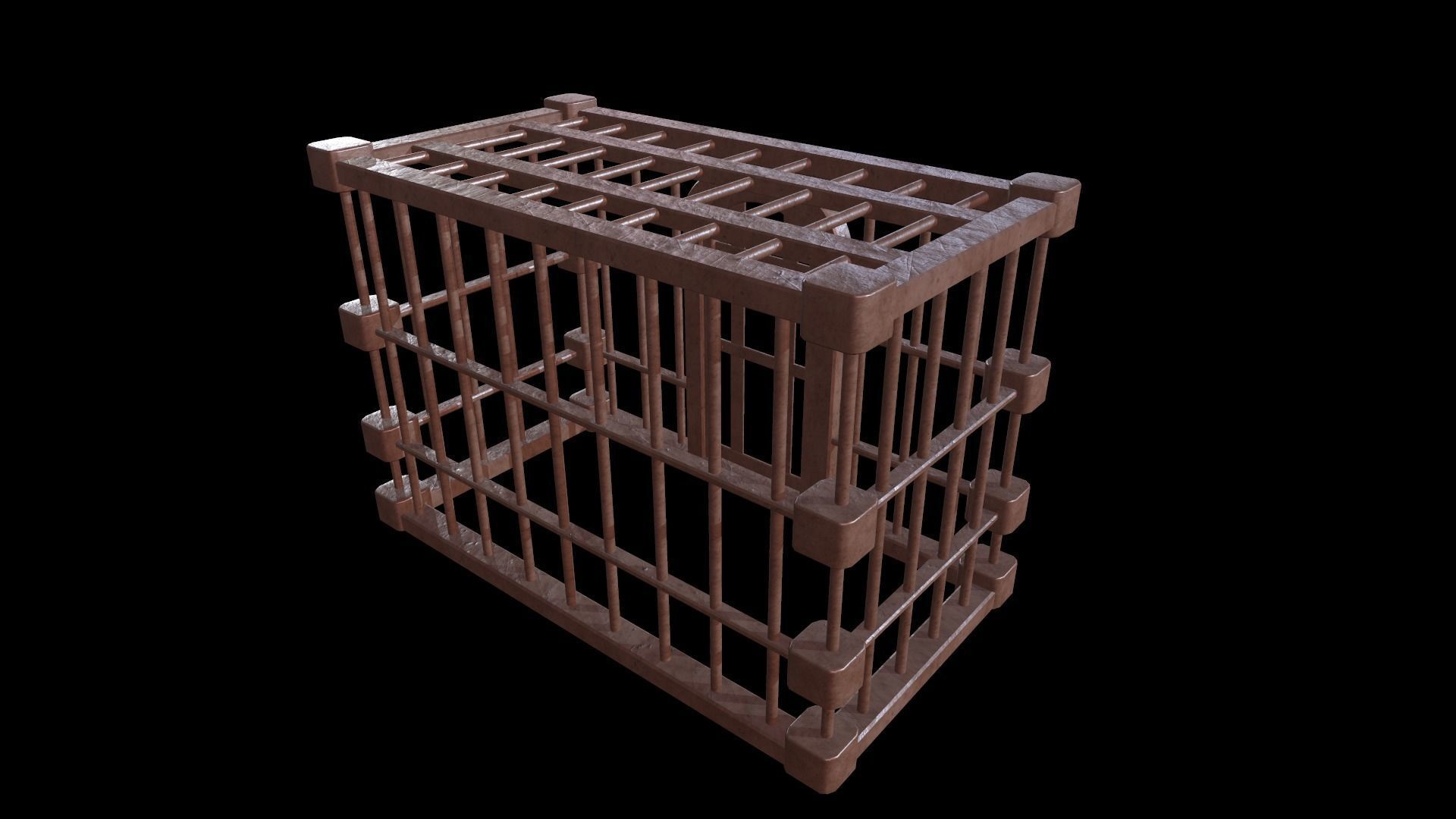 Square Cell Low-poly 3D model_13