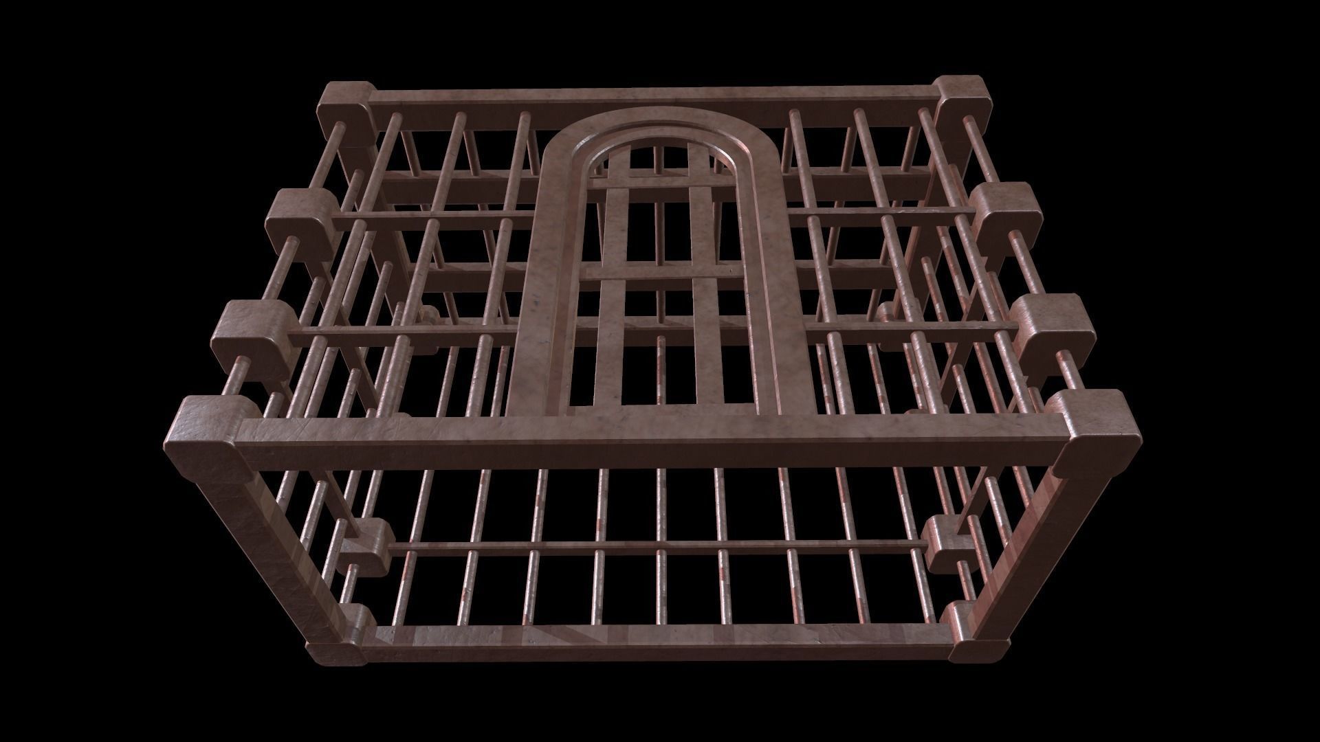 Square Cell Low-poly 3D model_14