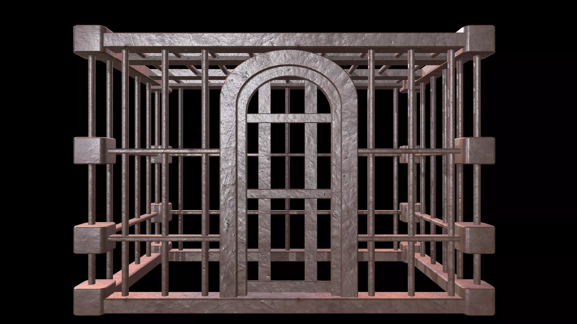 Square Cell Low-poly 3D model_0