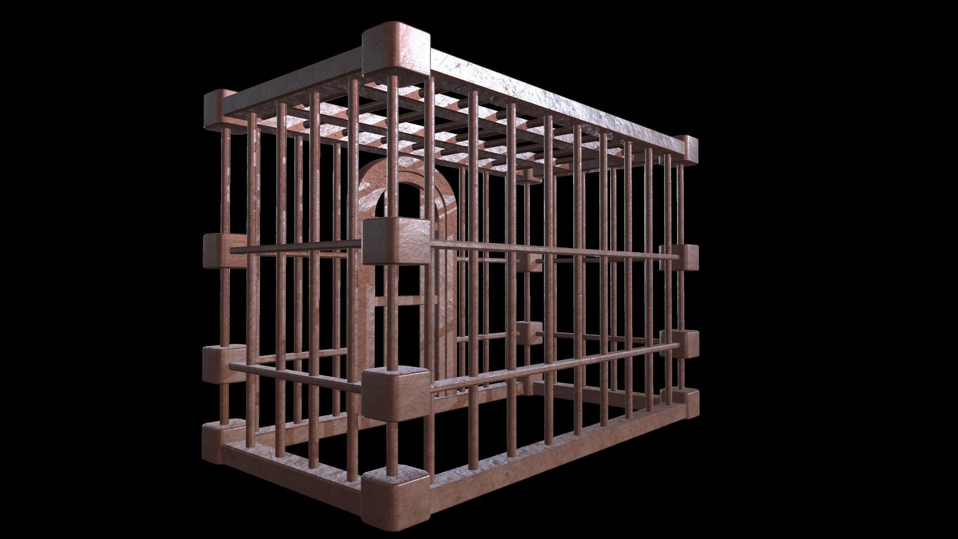 Square Cell Low-poly 3D model_6