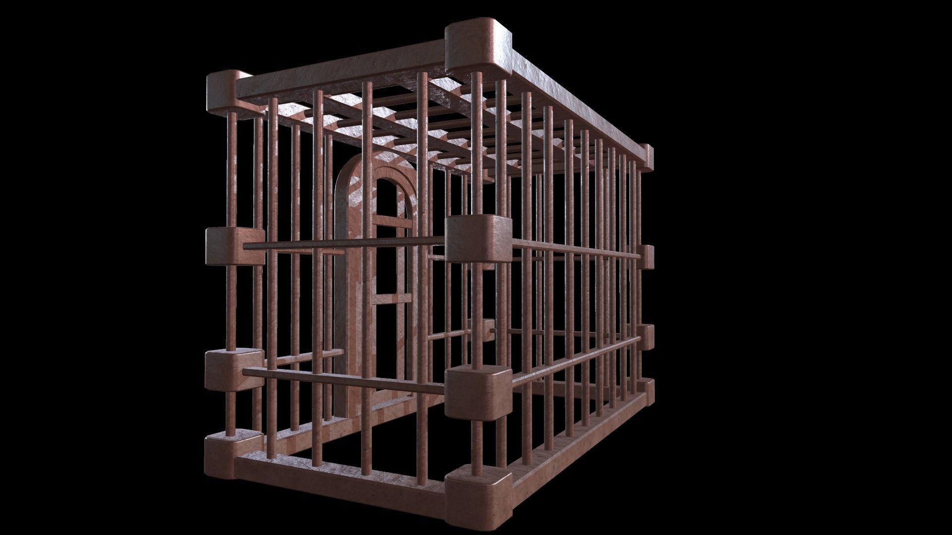 Square Cell Low-poly 3D model_5