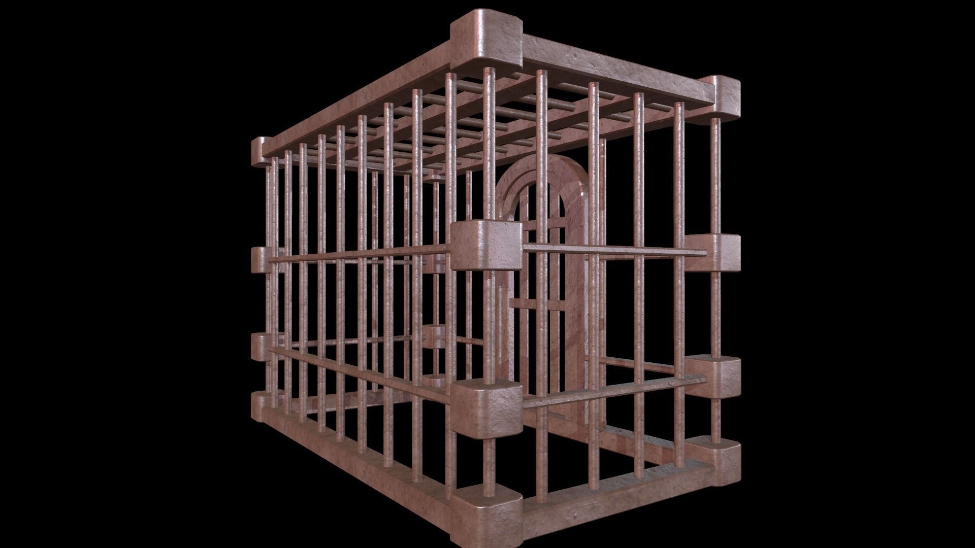 Square Cell Low-poly 3D model_10