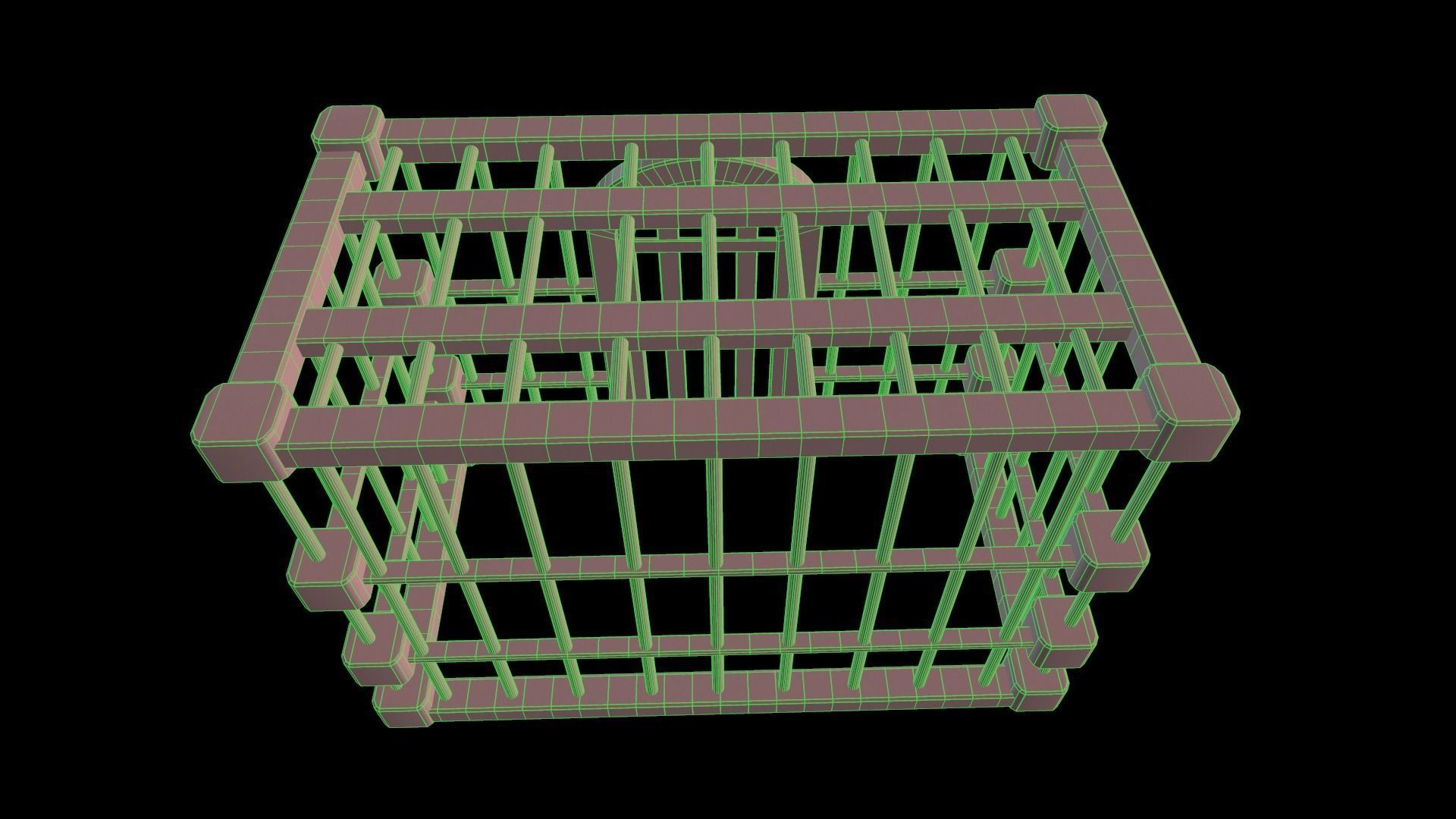 Square Cell Low-poly 3D model_20