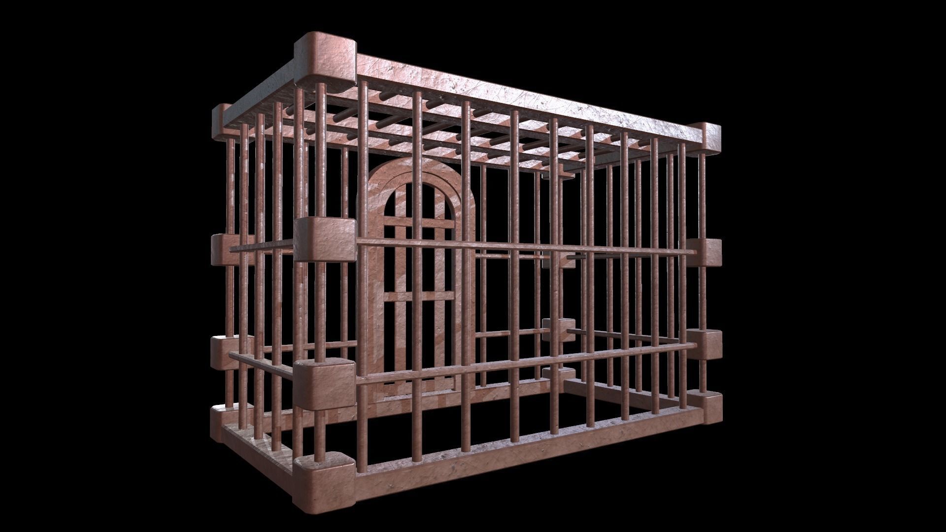 Square Cell Low-poly 3D model_7