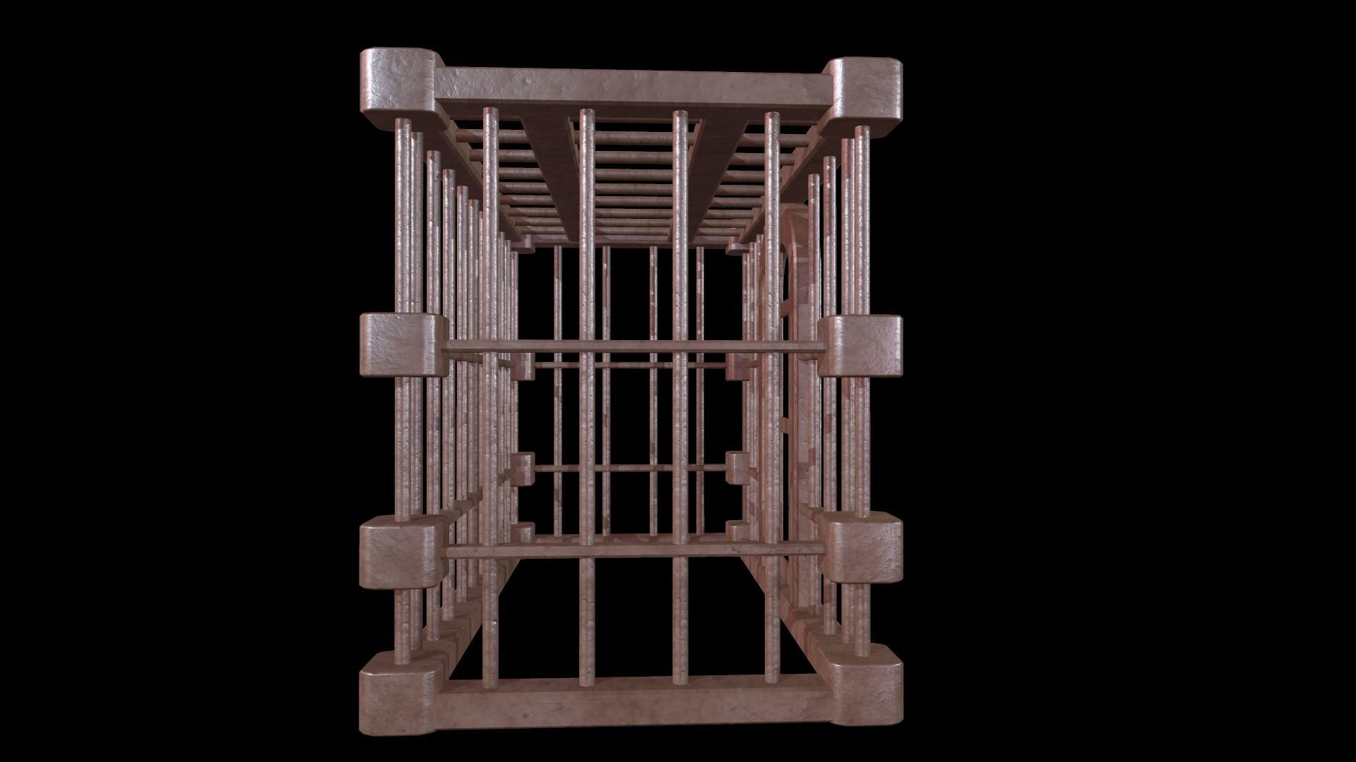 Square Cell Low-poly 3D model_11