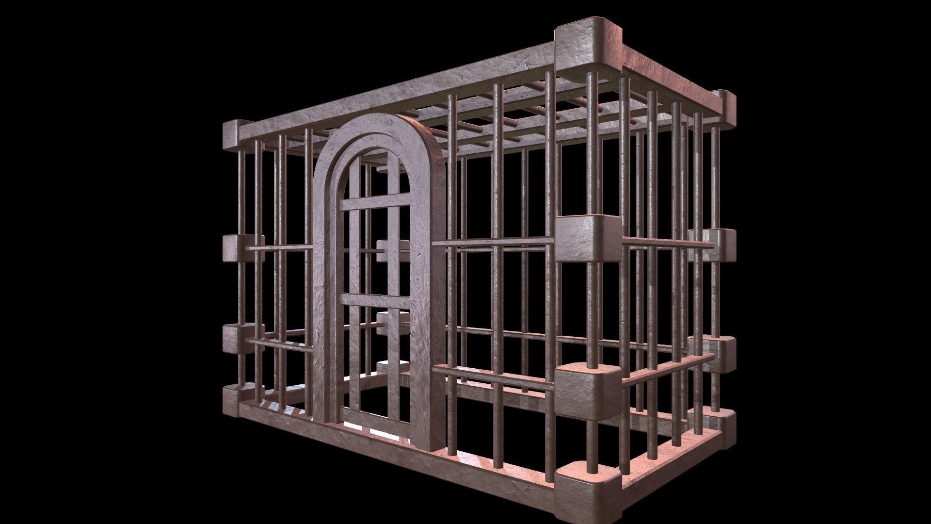 Square Cell Low-poly 3D model_2
