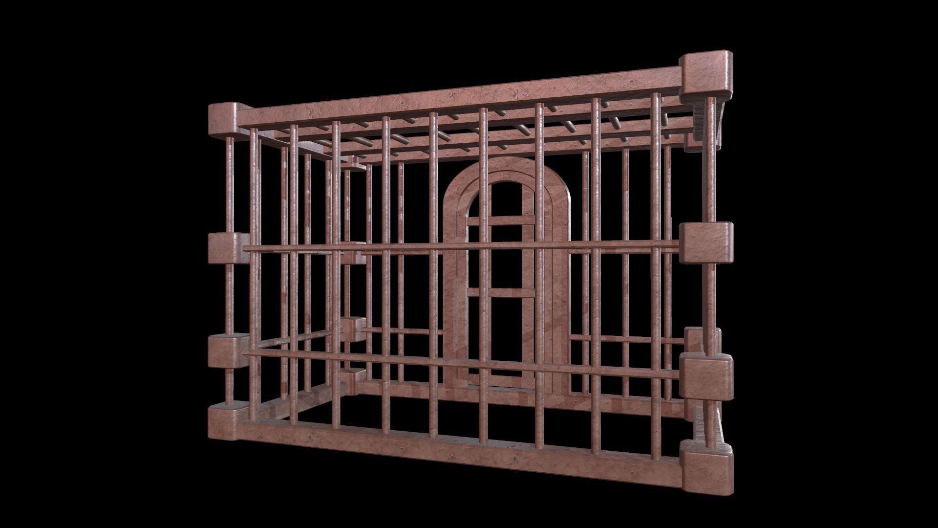 Square Cell Low-poly 3D model_9