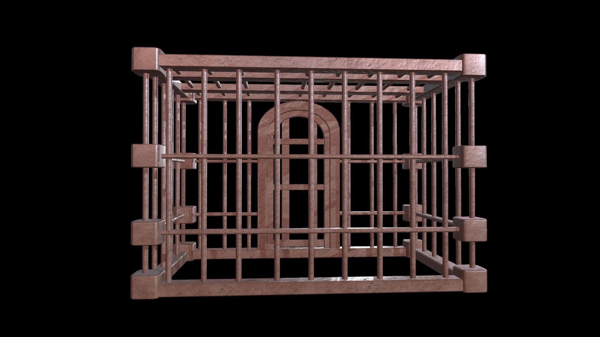 Square Cell Low-poly 3D model_8