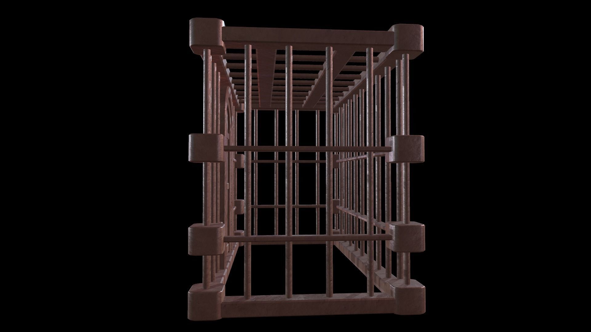 Square Cell Low-poly 3D model_4