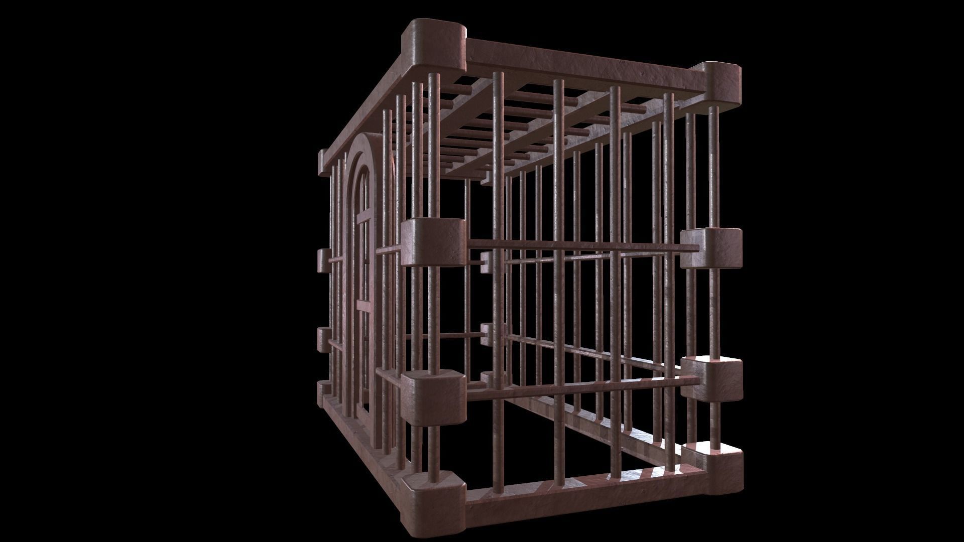 Square Cell Low-poly 3D model_3