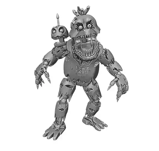 Nightmare Chica 3D print model
