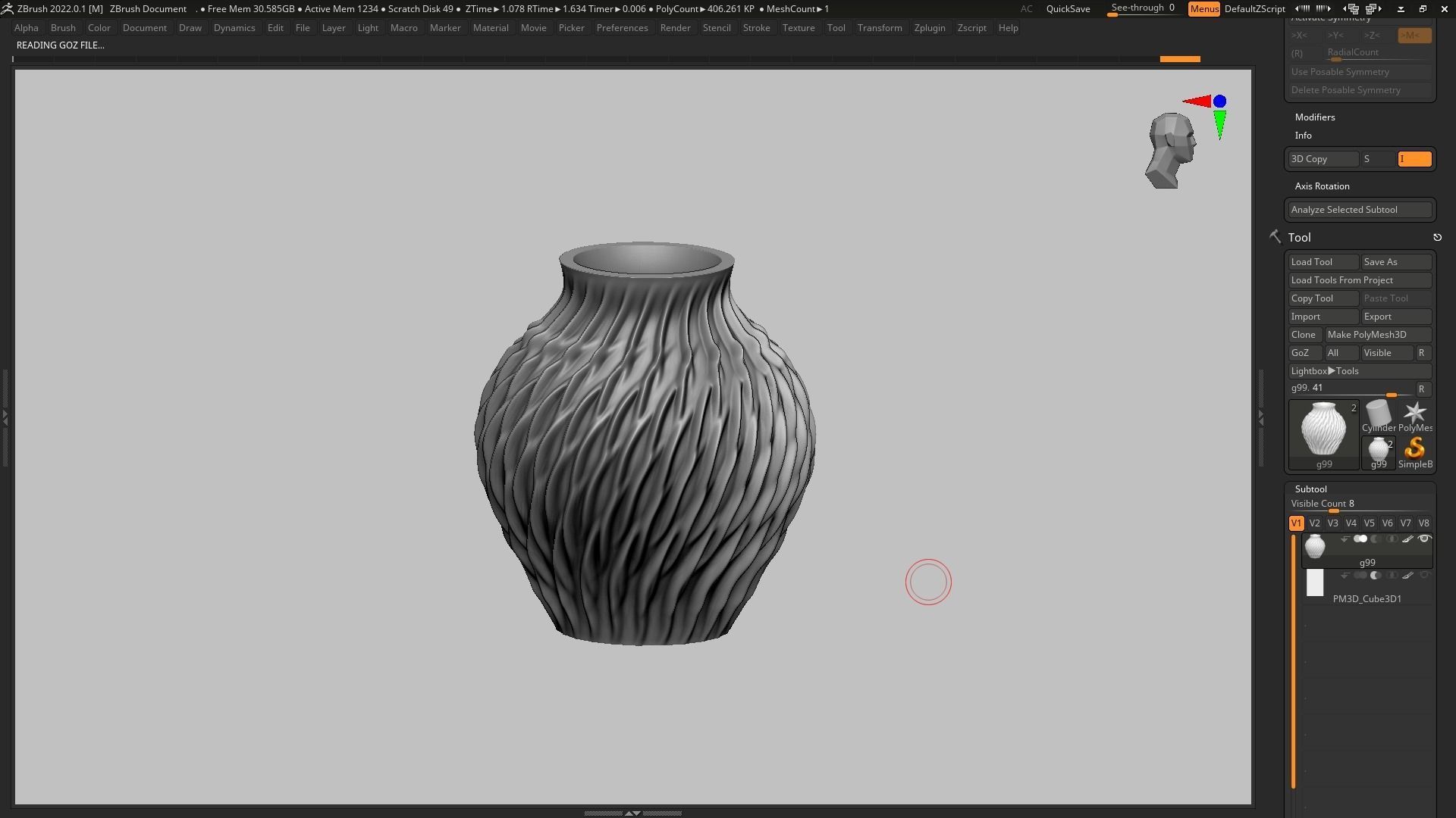 pot g99 3D print model 3D print model_5
