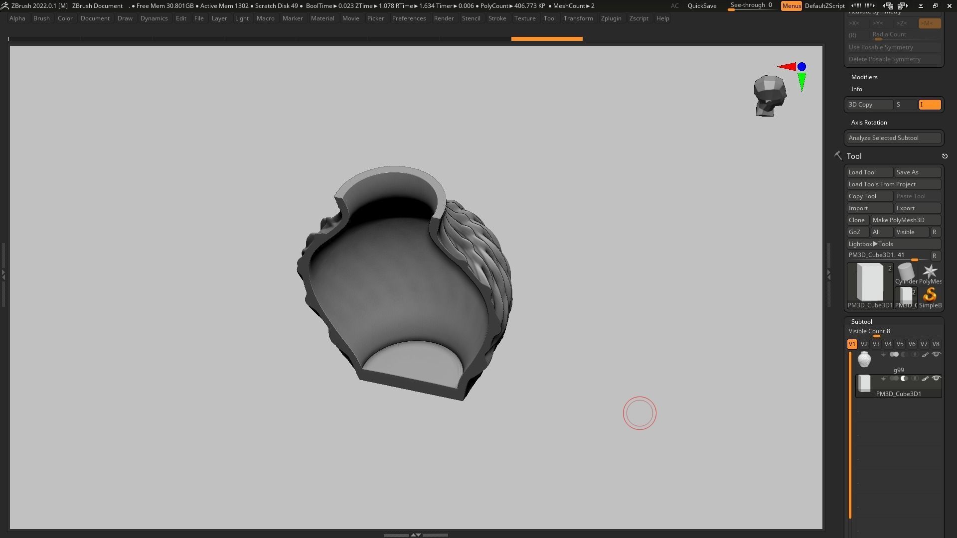 pot g99 3D print model 3D print model_17
