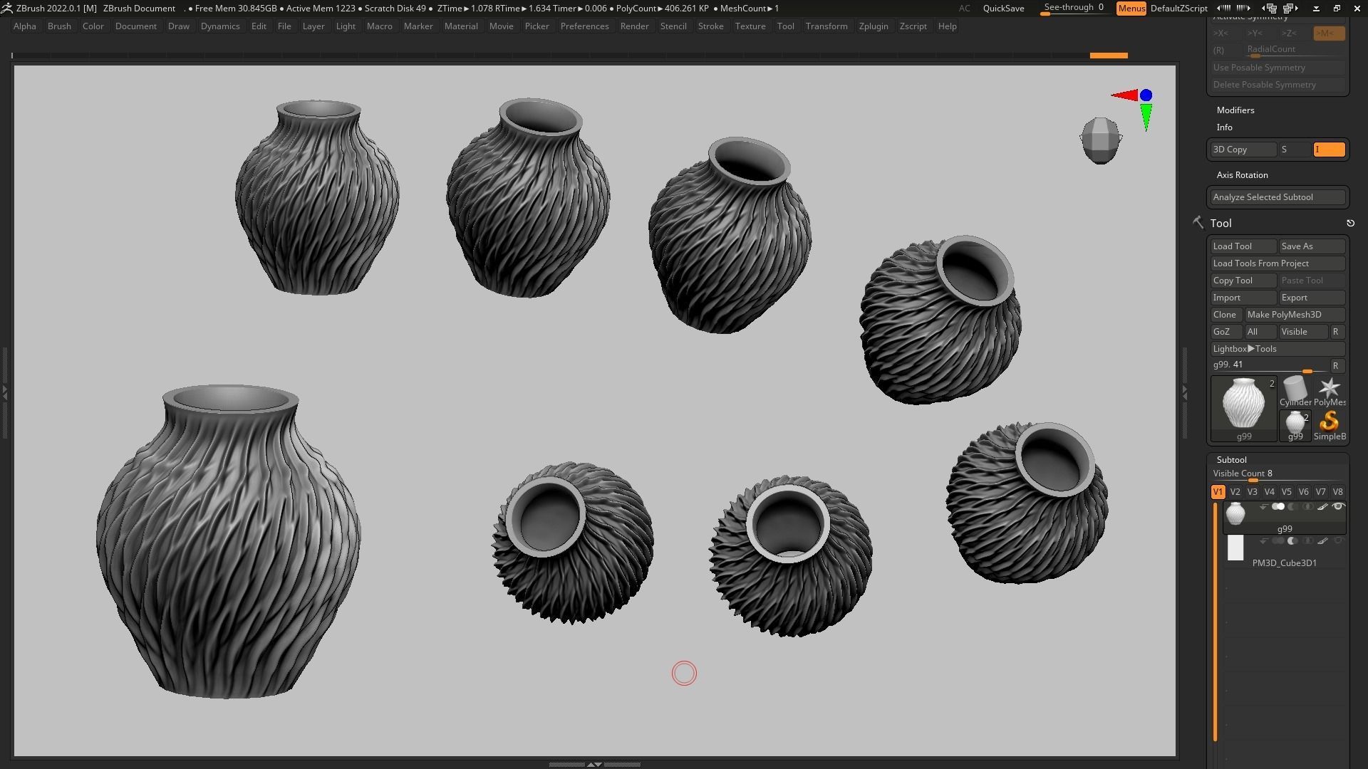 pot g99 3D print model 3D print model_13