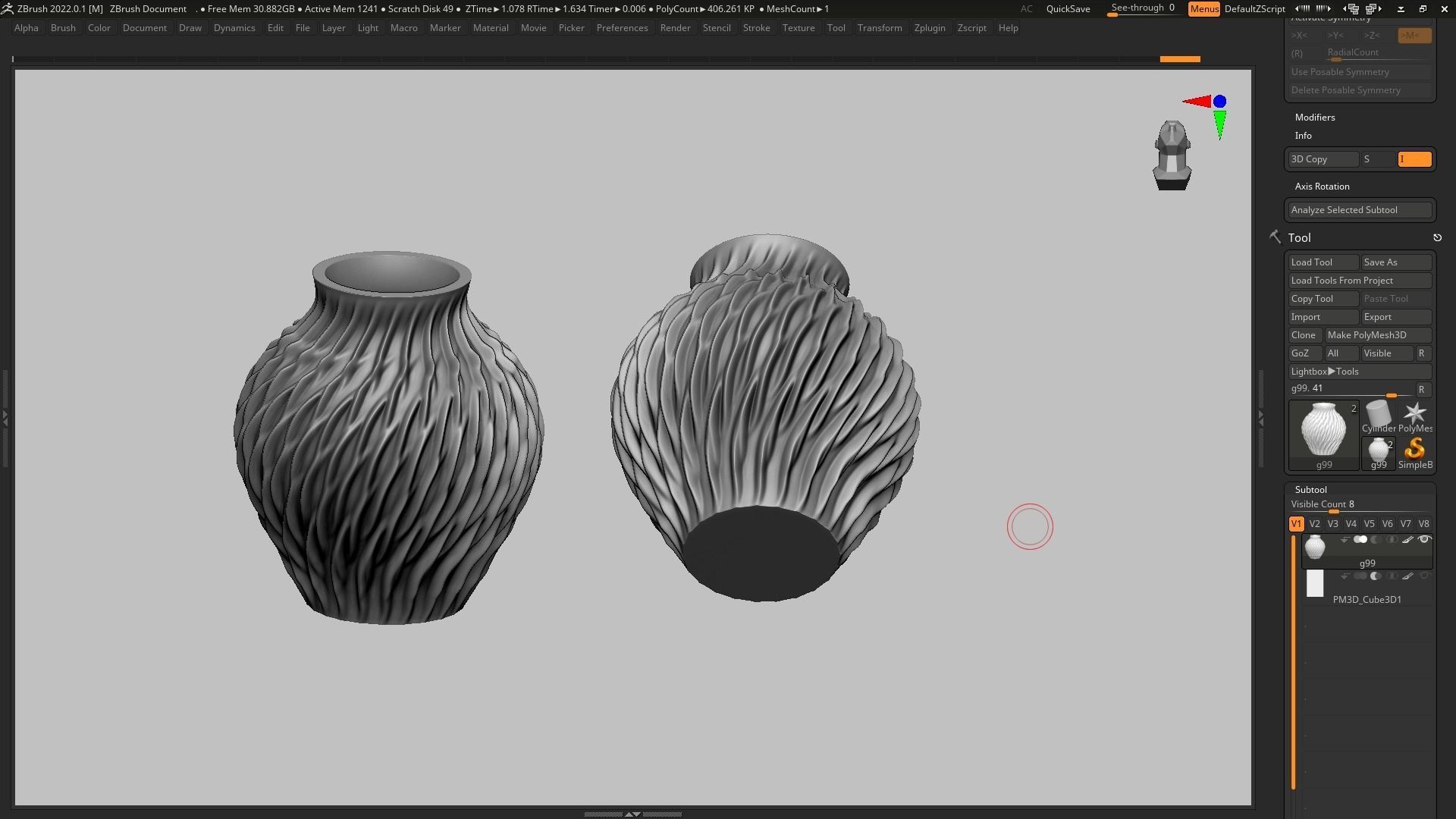 pot g99 3D print model 3D print model_14