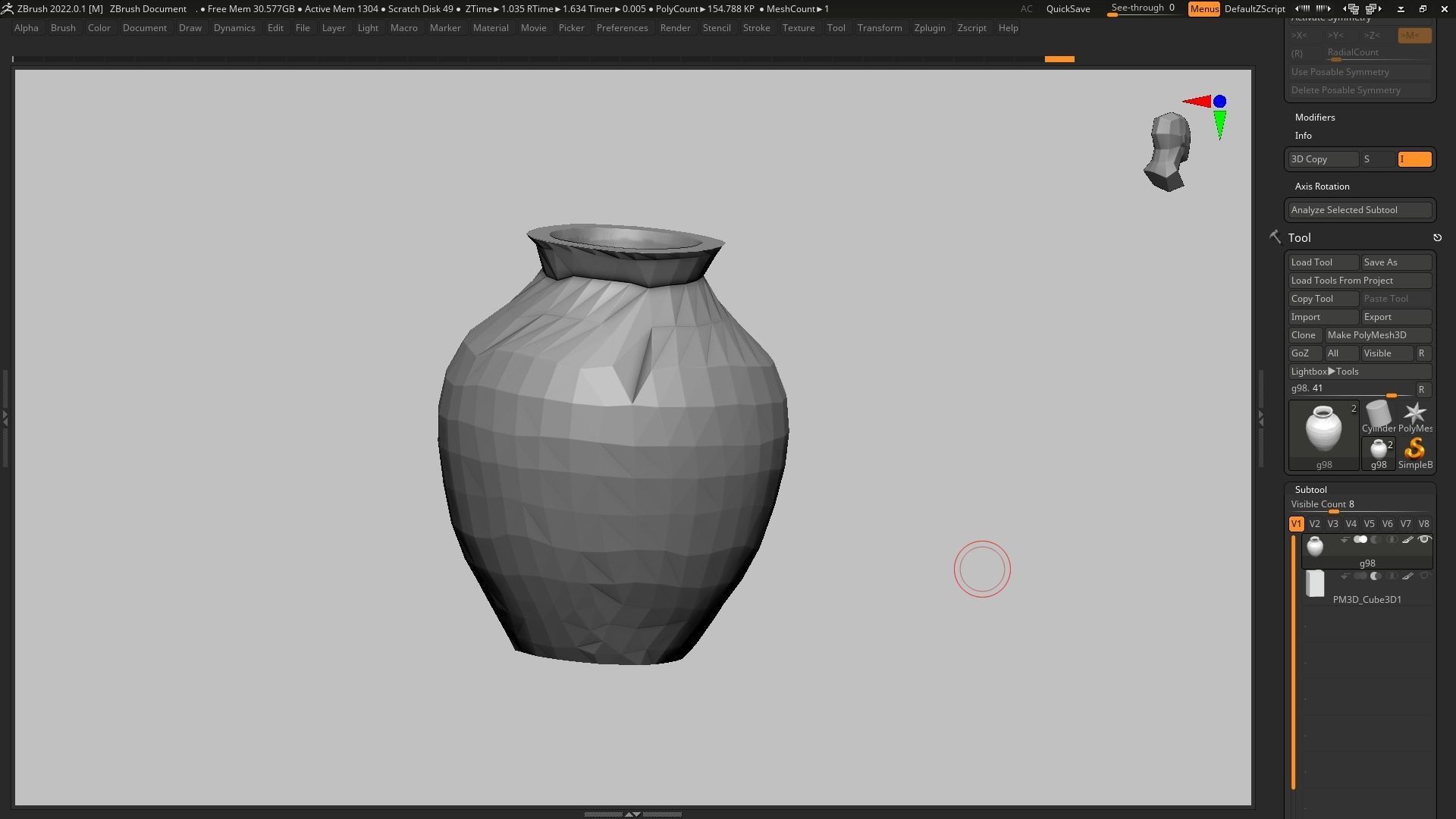 pot g98 3D print model 3D print model_7