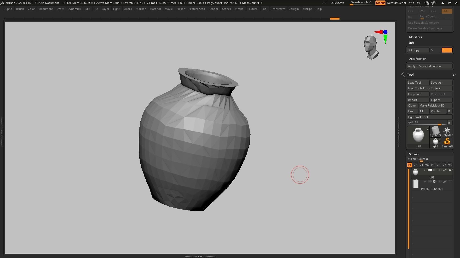 pot g98 3D print model 3D print model_11