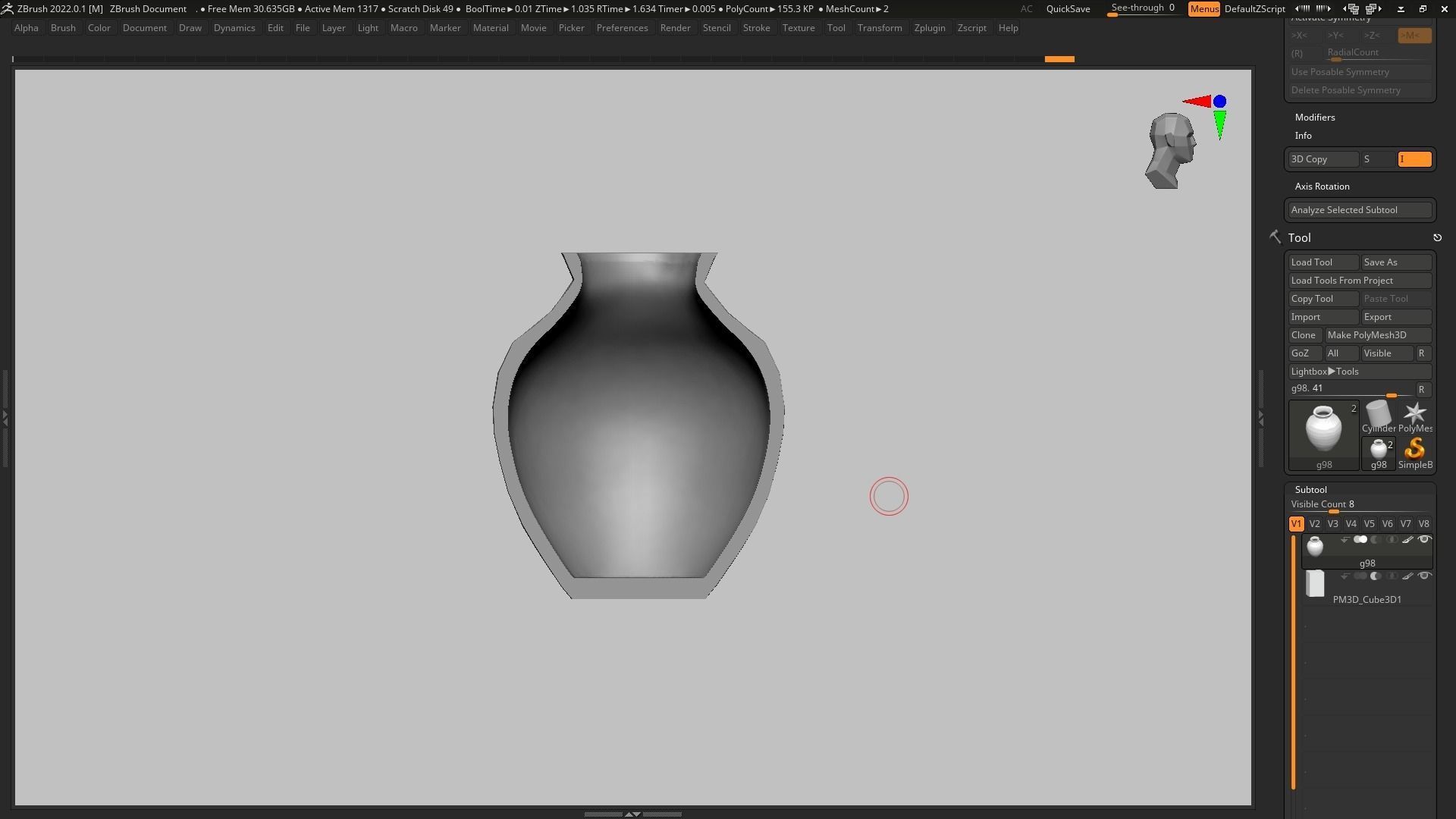 pot g98 3D print model 3D print model_17
