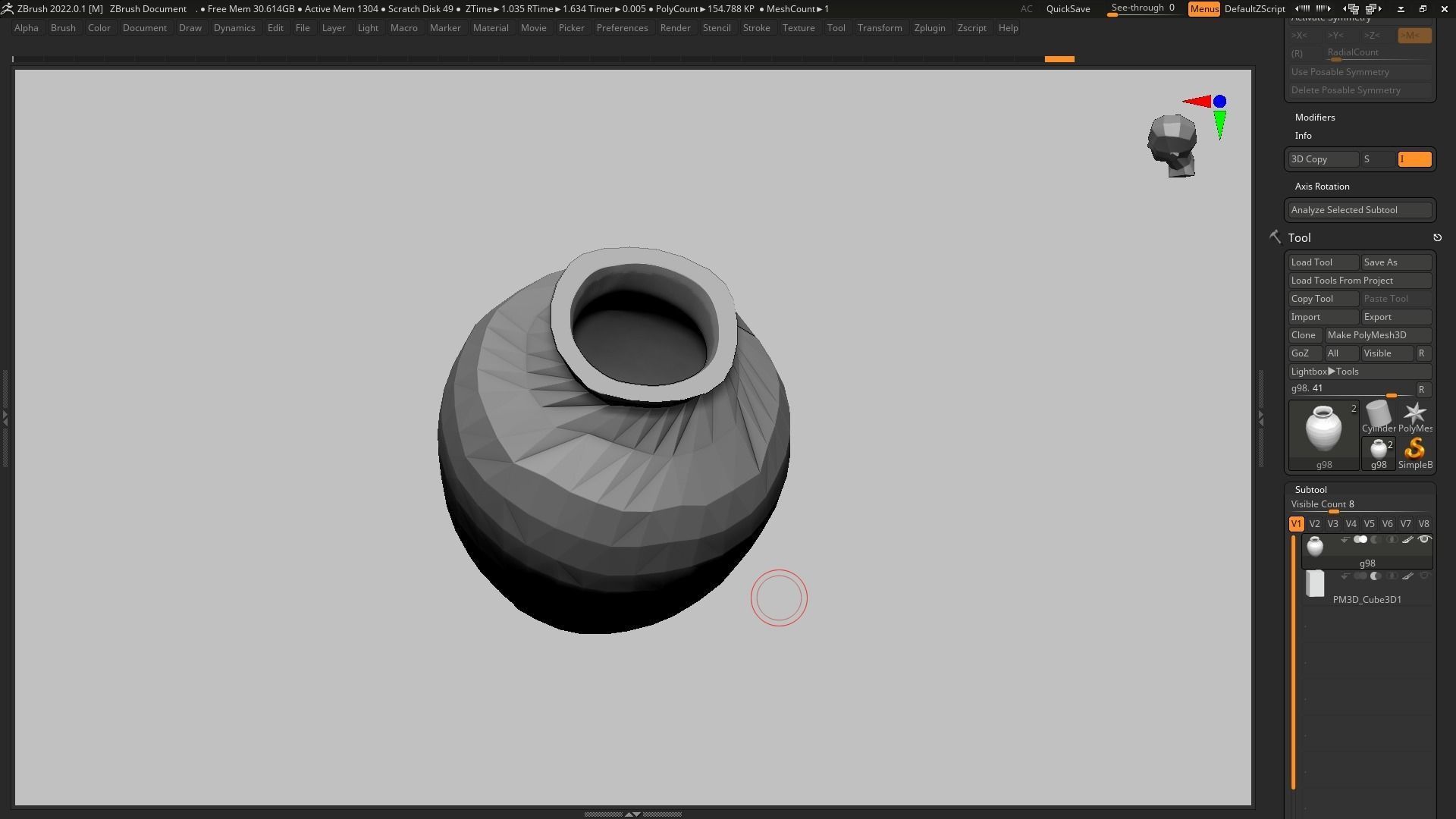 pot g98 3D print model 3D print model_14