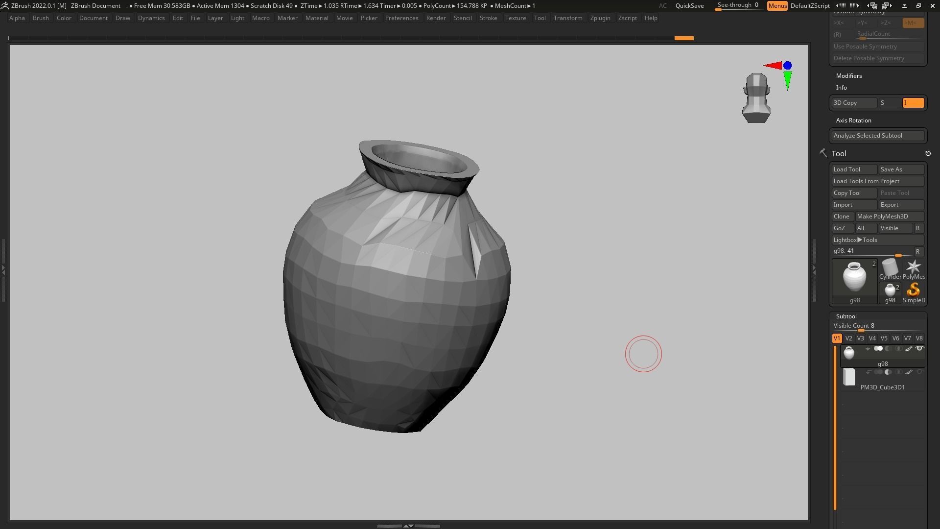 pot g98 3D print model 3D print model_8