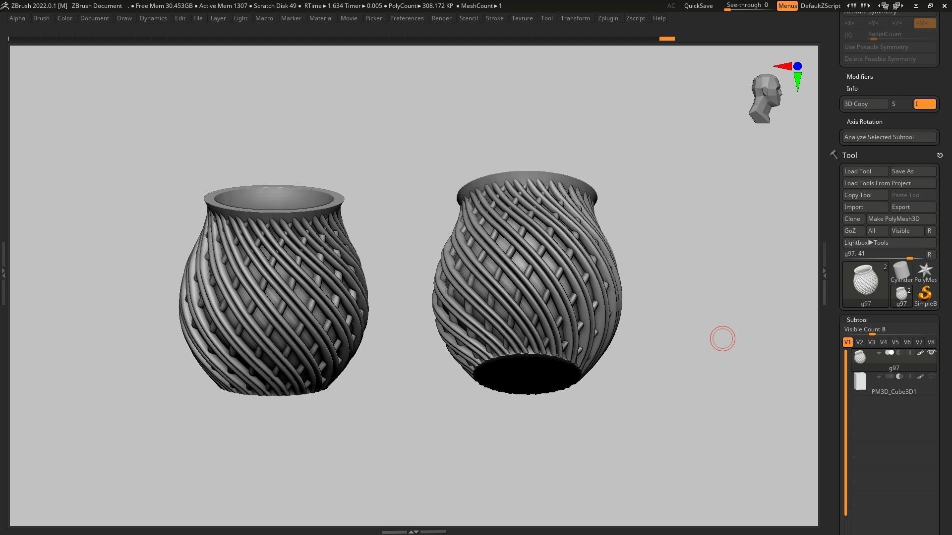 pot g97 3D print model  3D print model_13