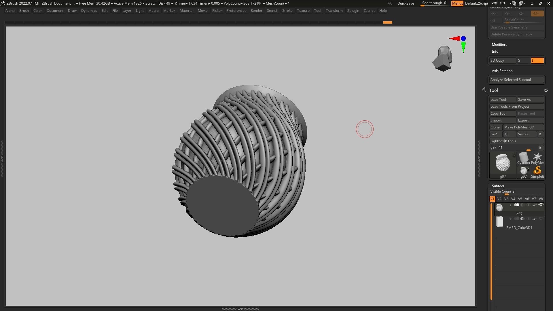pot g97 3D print model  3D print model_11