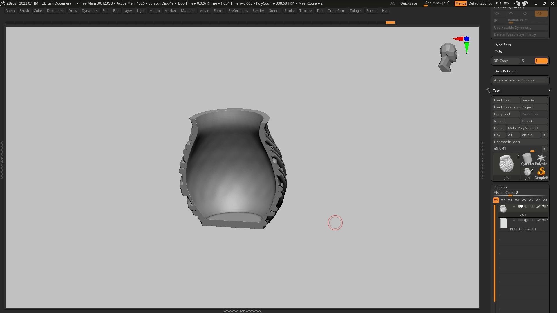 pot g97 3D print model  3D print model_16