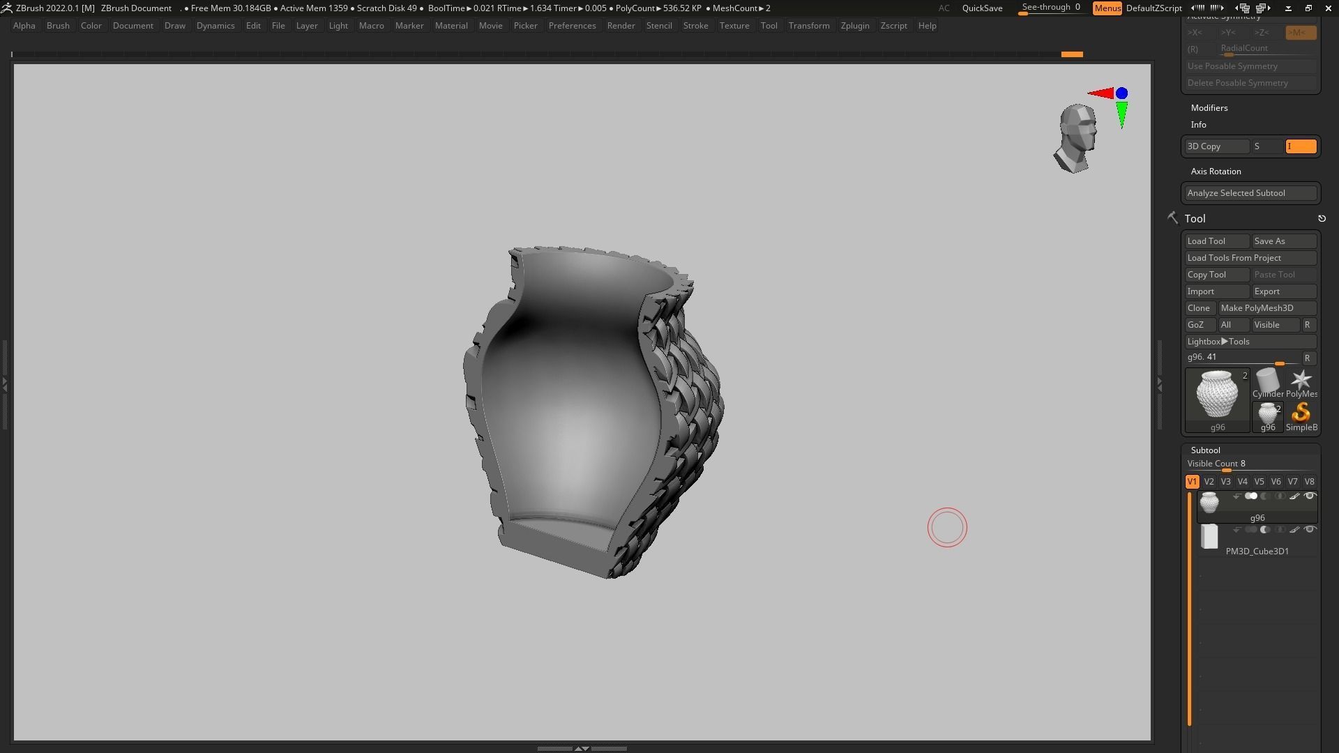 pot g96 3D print model  3D print model_13