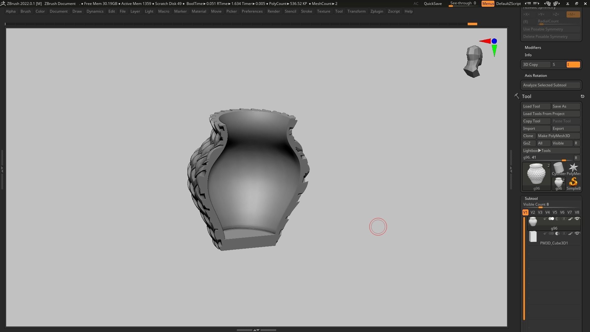 pot g96 3D print model  3D print model_12