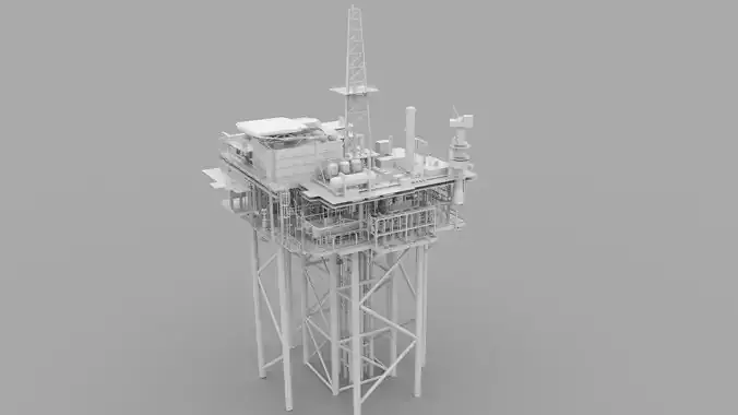 OFFSHORE Gas Treatment Platform  3D model