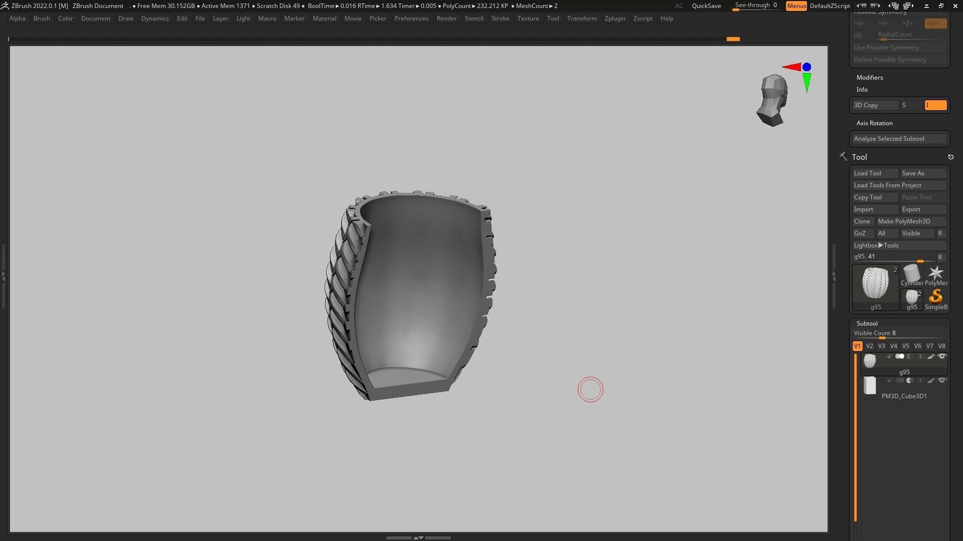 pot g95 3D print model  3D print model_15