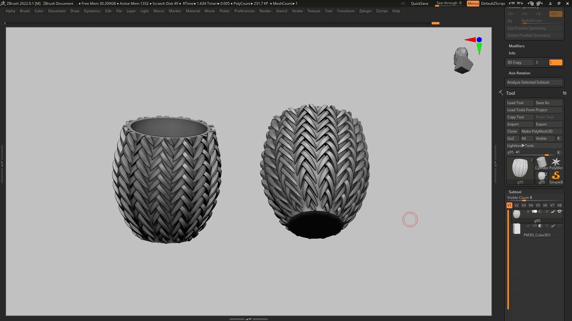 pot g95 3D print model  3D print model_13