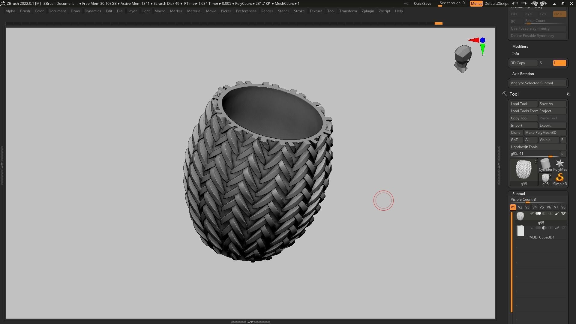 pot g95 3D print model  3D print model_6