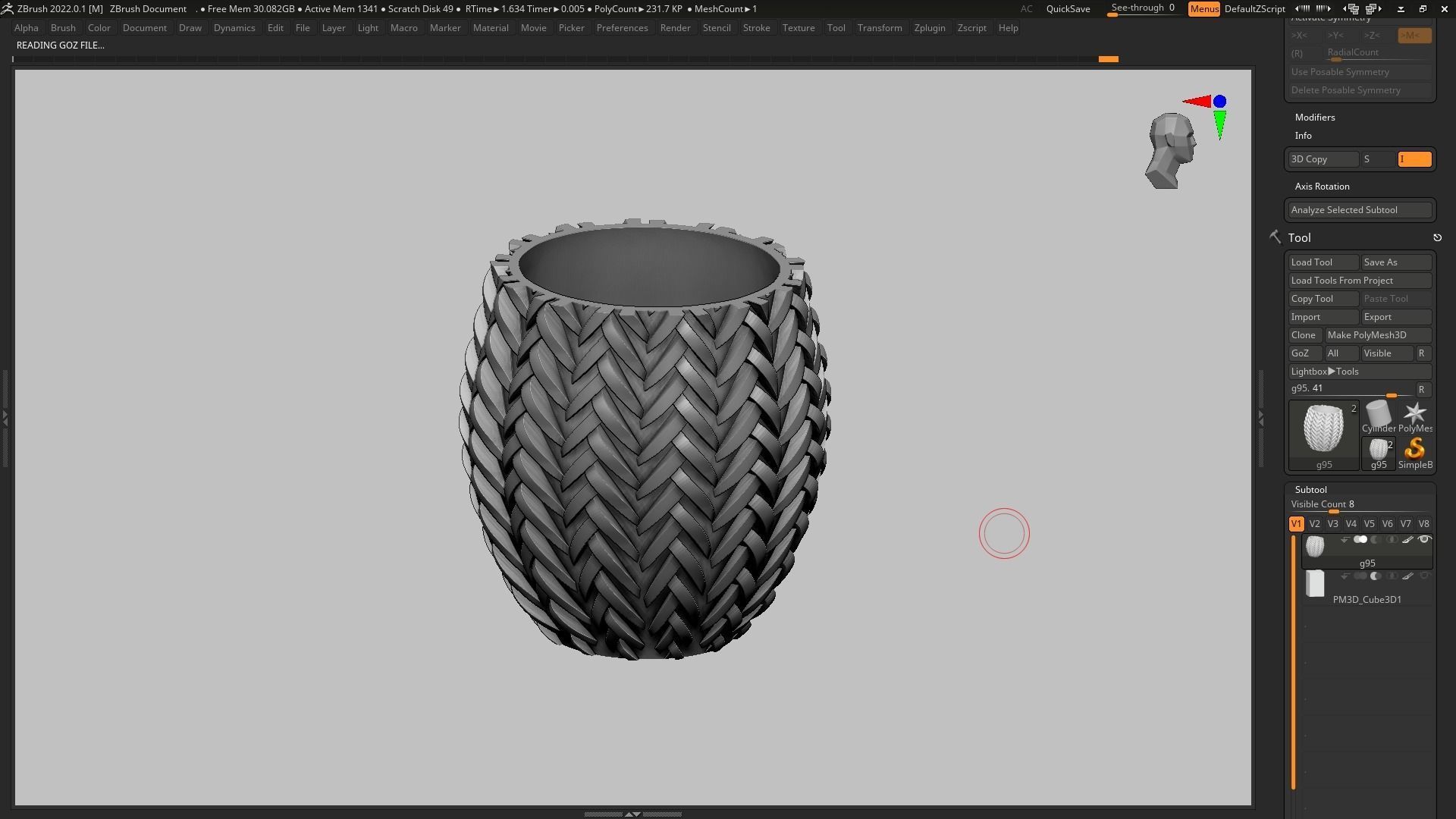 pot g95 3D print model  3D print model_5
