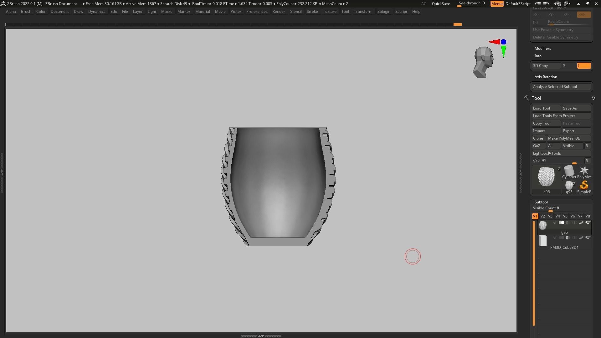 pot g95 3D print model  3D print model_14
