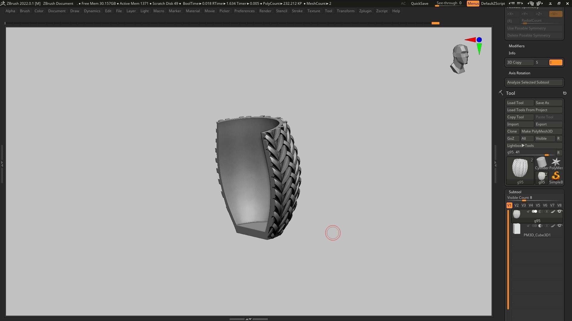 pot g95 3D print model  3D print model_17