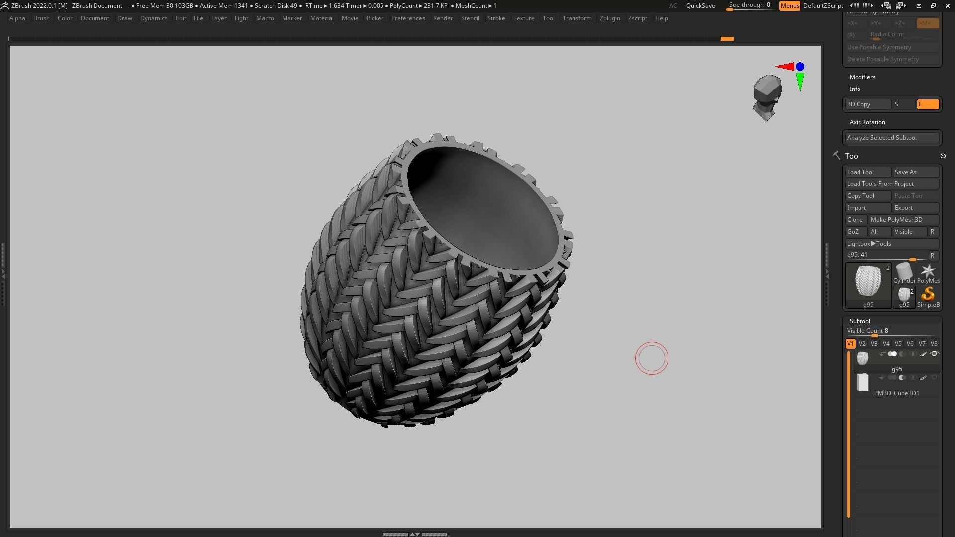 pot g95 3D print model  3D print model_7