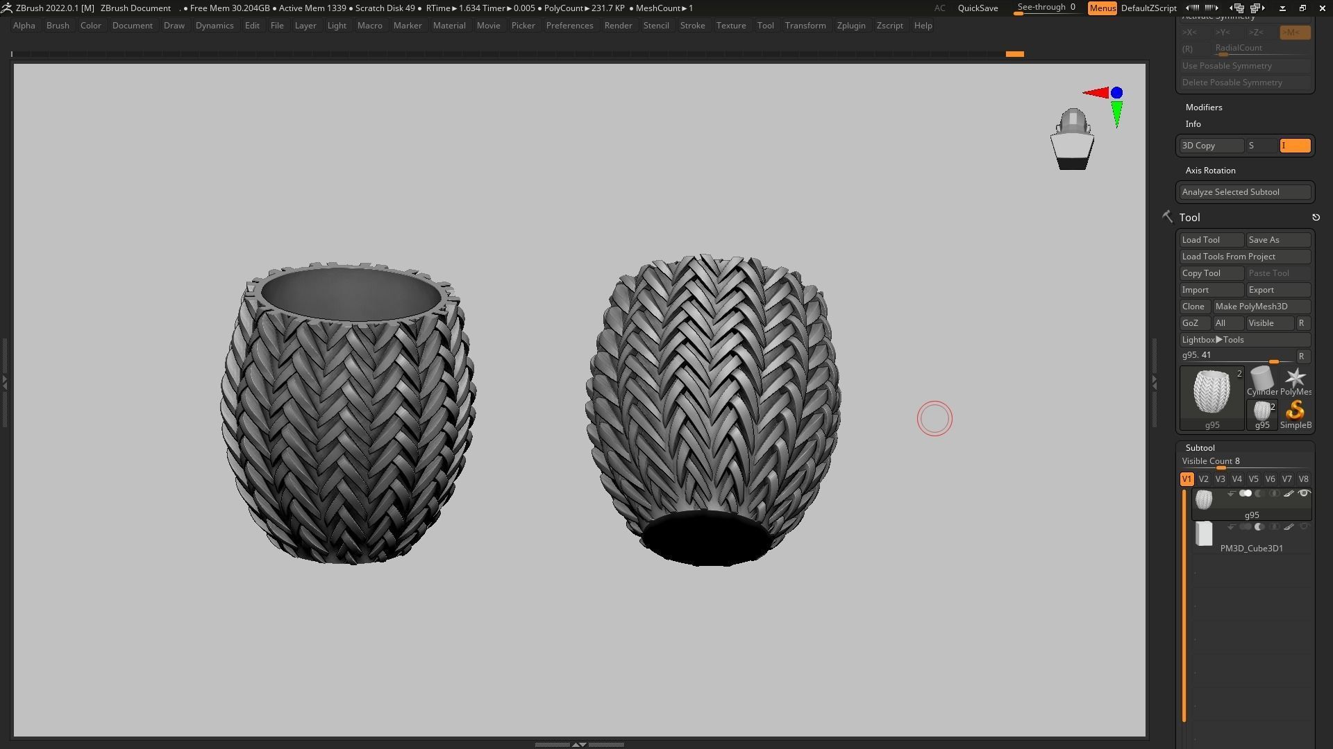pot g95 3D print model  3D print model_11