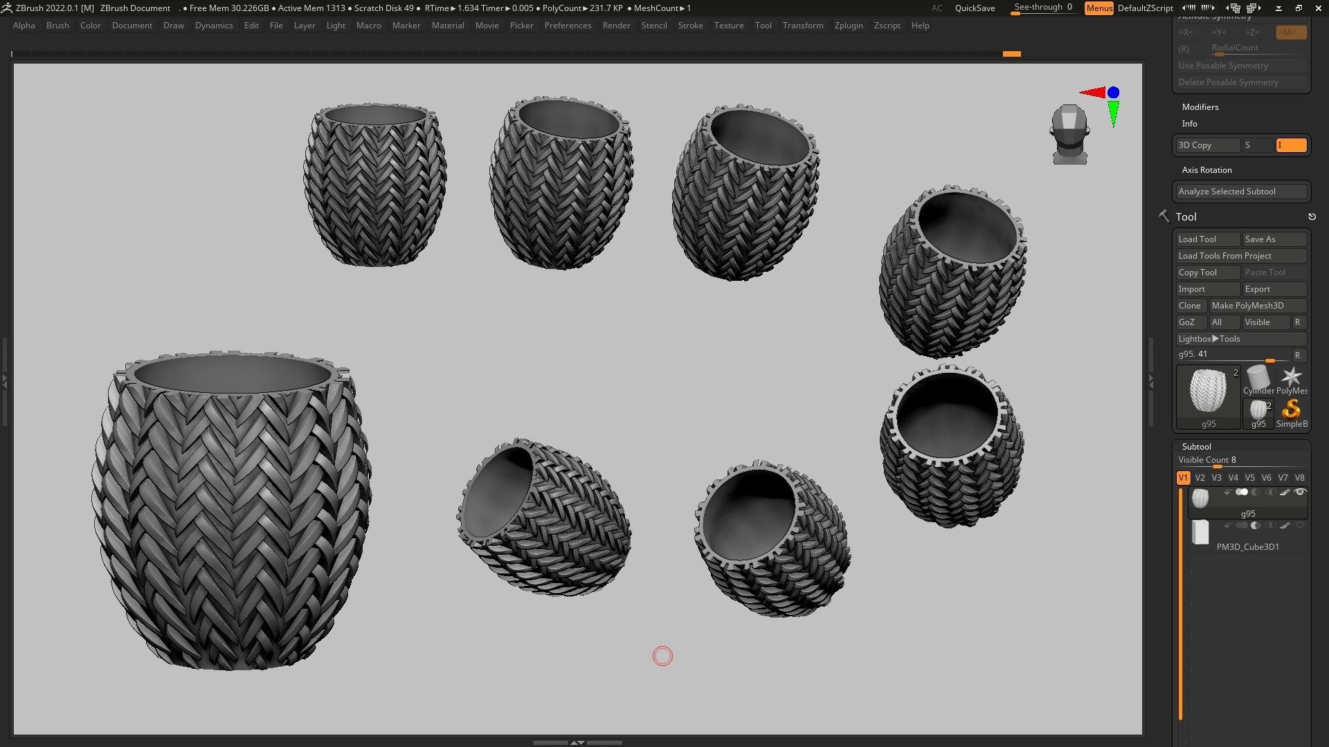 pot g95 3D print model  3D print model_12