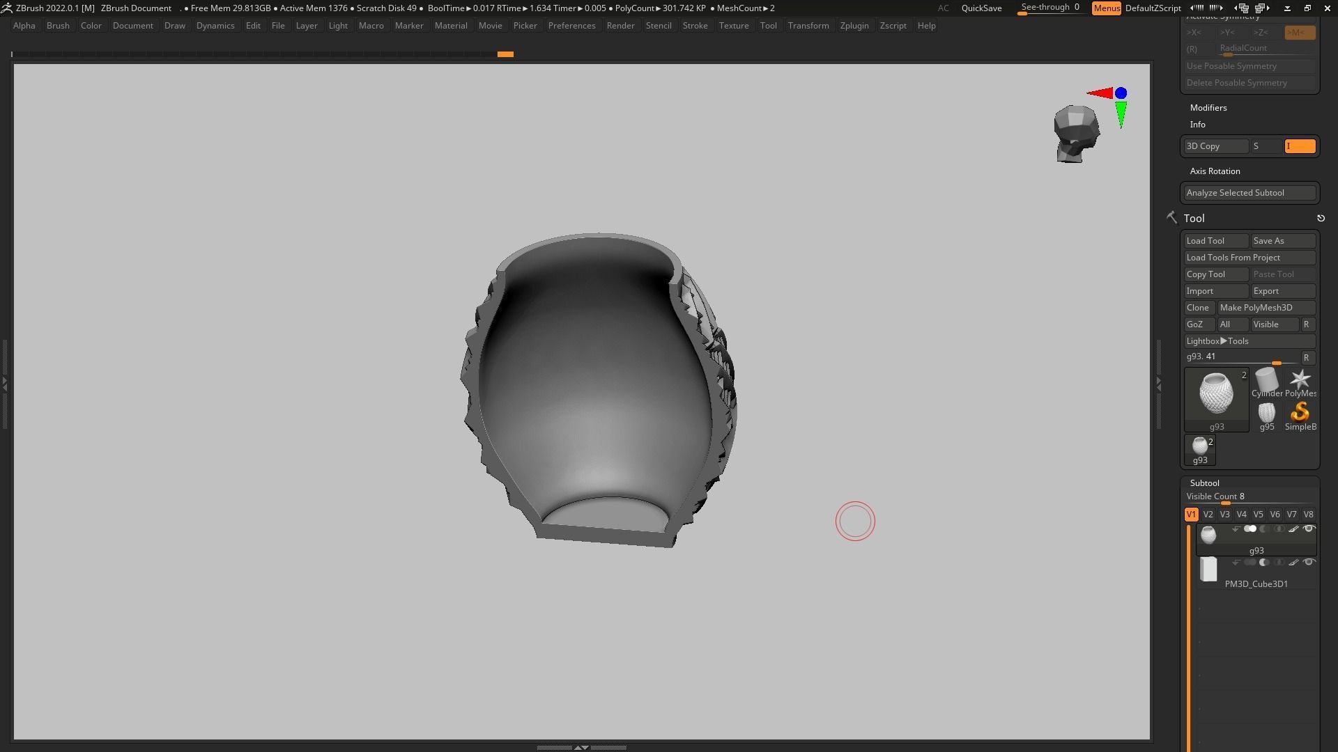 pot g93 3D print model  3D print model_17