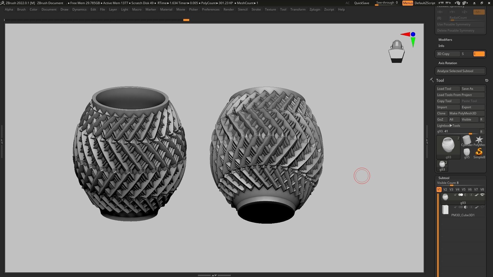 pot g93 3D print model  3D print model_13