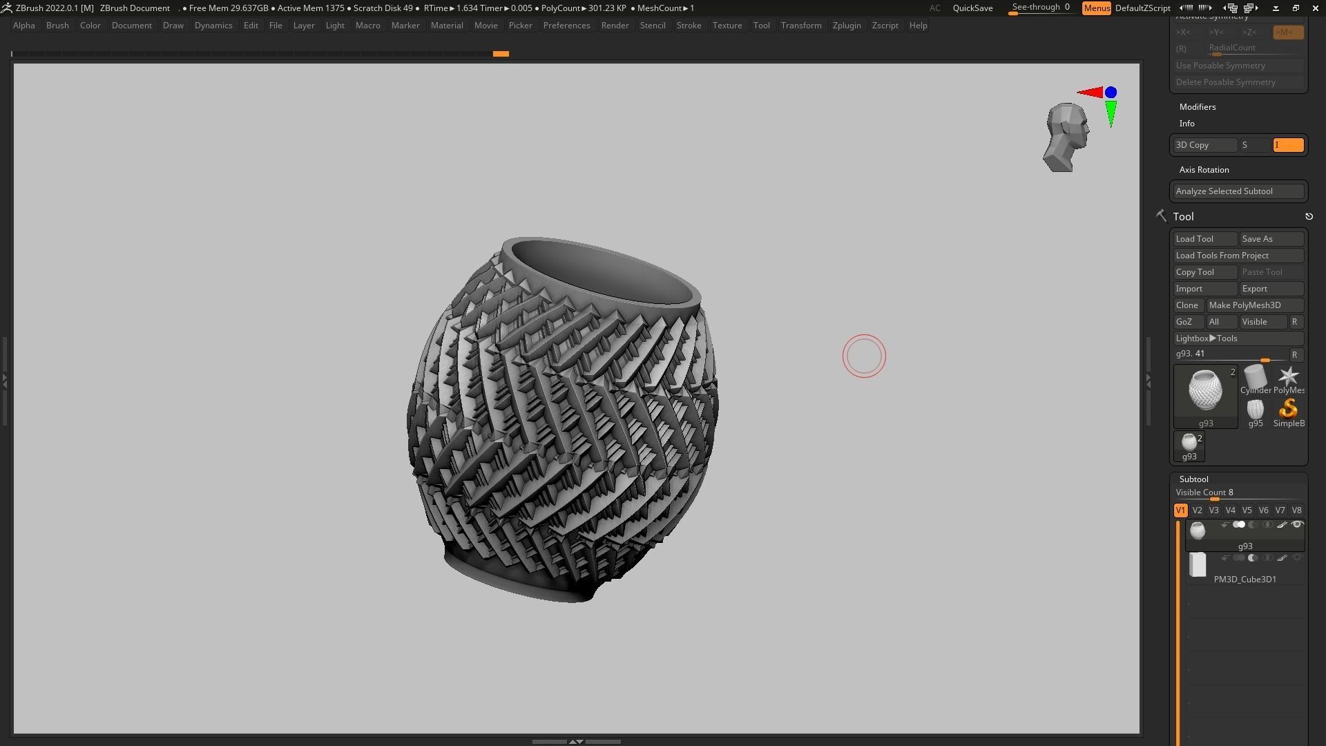 pot g93 3D print model  3D print model_10