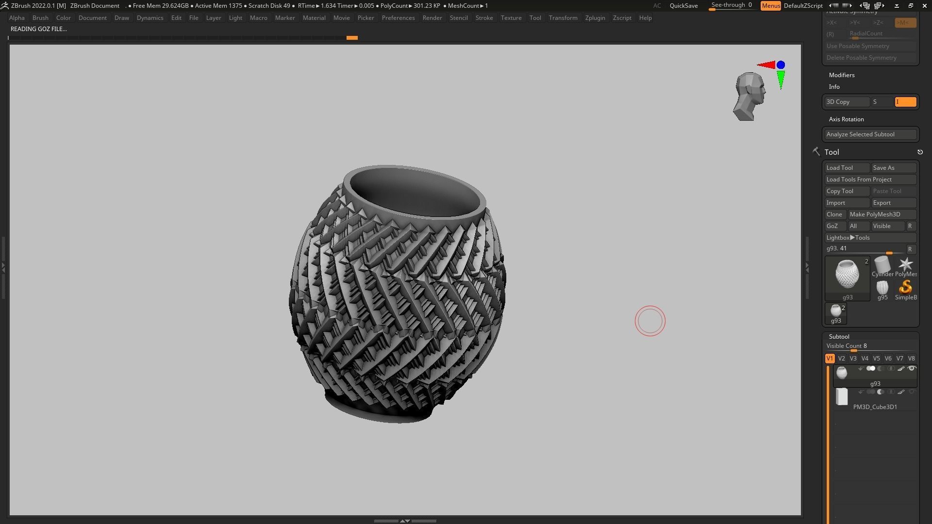 pot g93 3D print model  3D print model_6